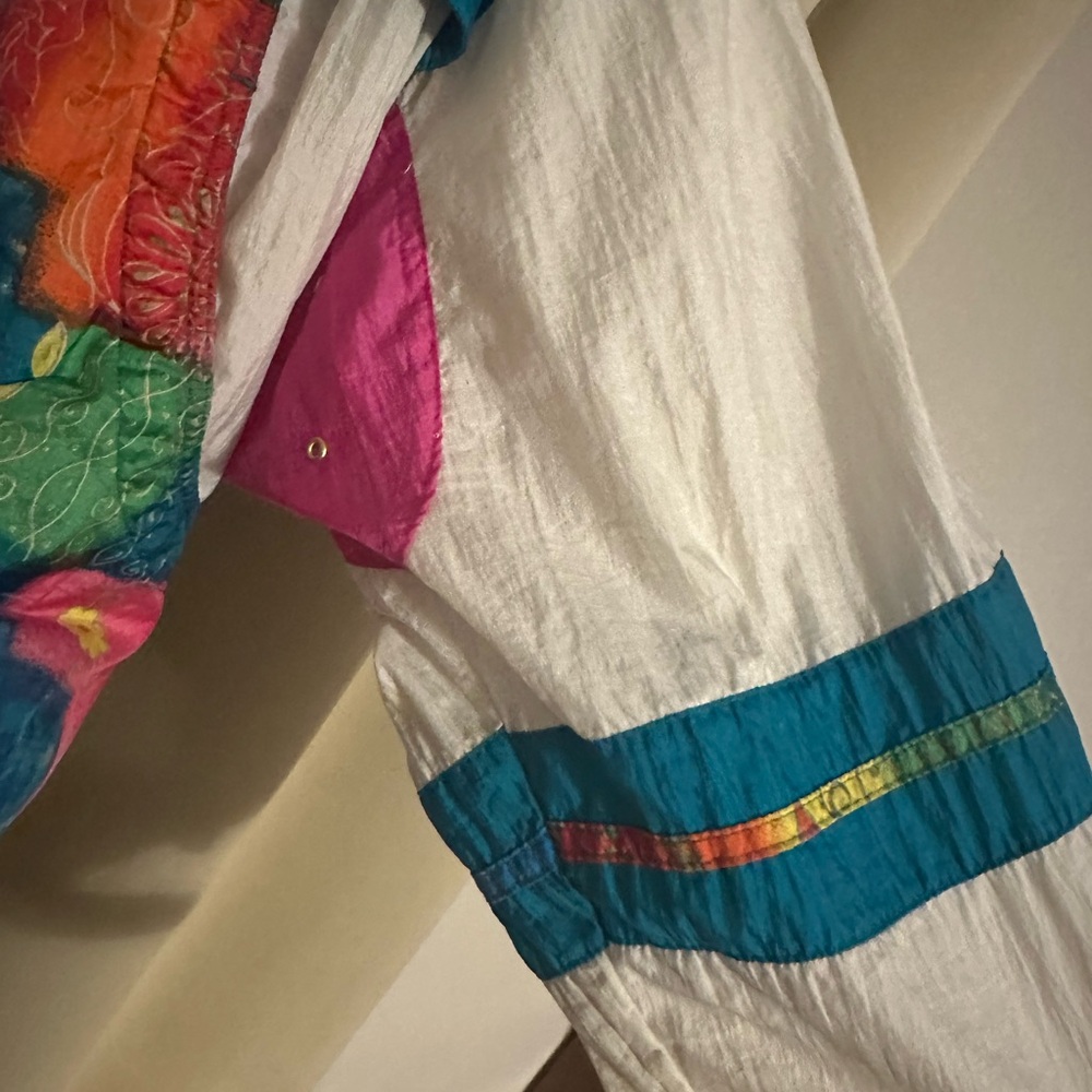 Vintage 1980s 1990s River Edge Patchwork Windbrea… - image 4